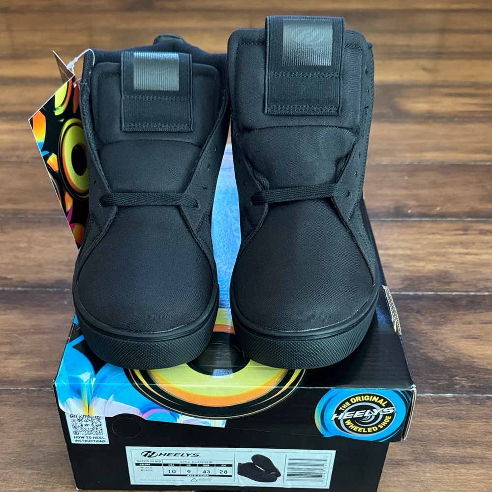 Heelys Black High Top Roller Sneakers with Box NWT